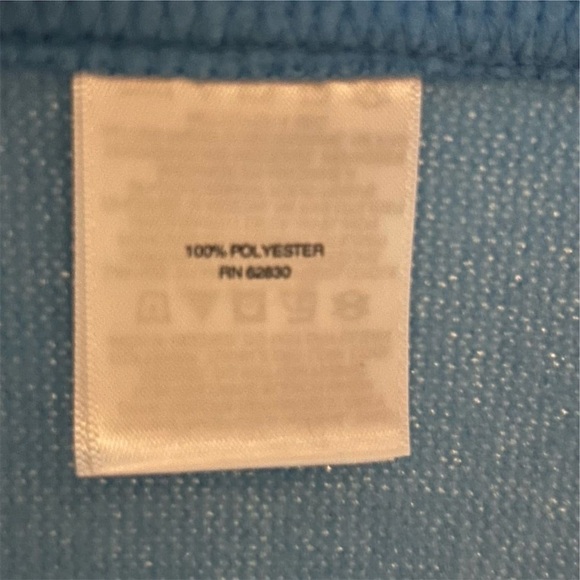 Lands' End Men's XXL Tall Softshell Fleece Vest Breeze Blue Side Zip Pockets - Picture 7 of 8